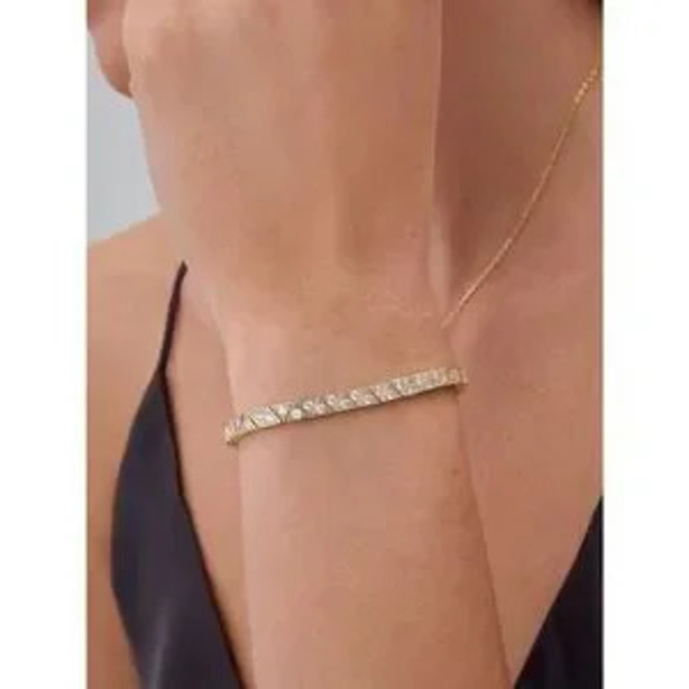 NEW?14K Gold Plated Tennis Bracelet - Picture 2 of 4